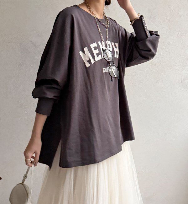  「【WEB限定】MEMPHISドルマンロゴロンTEE」|Tシャツ・カットソー|ダークグレー