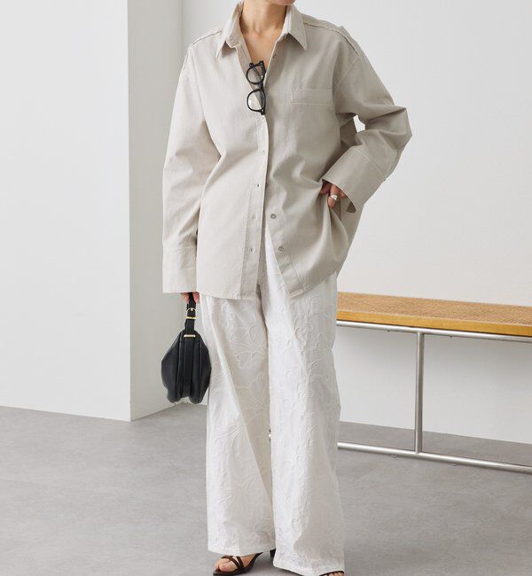  「予約【セットアップ着用可能】ガーメントダイコットンツイルシャツ」|シャツ・ブラウス|