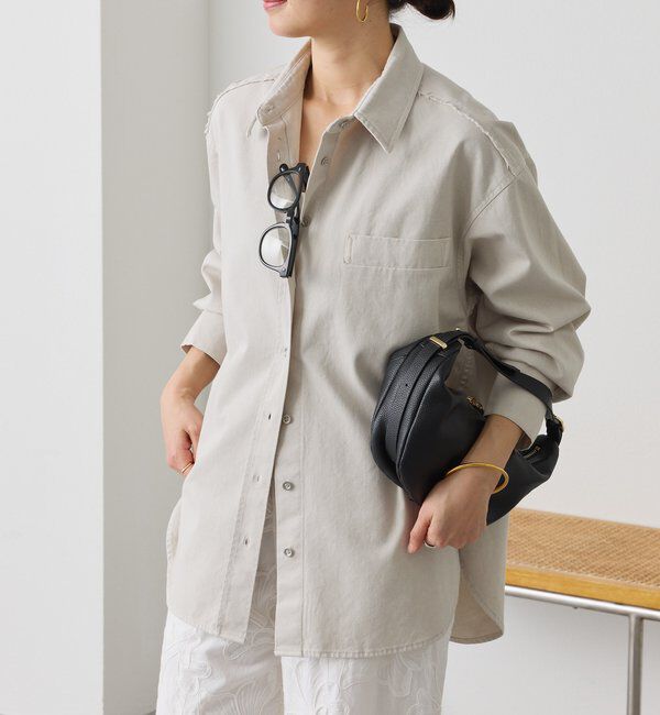  「予約【セットアップ着用可能】ガーメントダイコットンツイルシャツ」|シャツ・ブラウス|