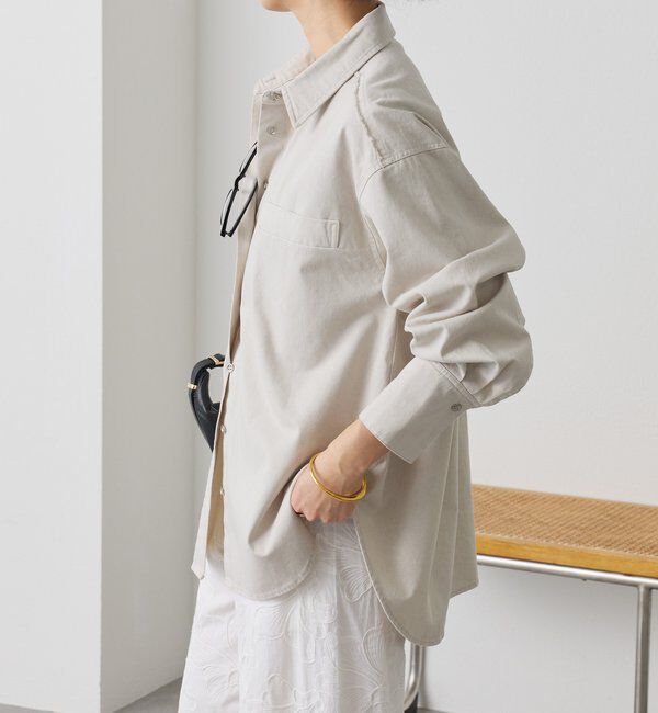  「予約【セットアップ着用可能】ガーメントダイコットンツイルシャツ」|シャツ・ブラウス|
