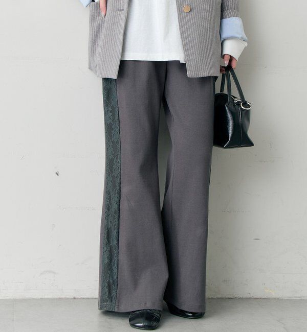  「レースラインリブパンツ」|チノ|