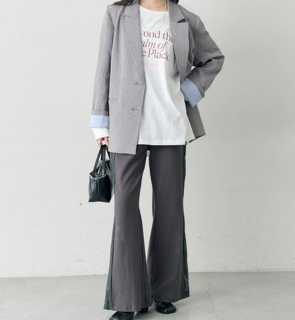  「レースラインリブパンツ」|チノ|