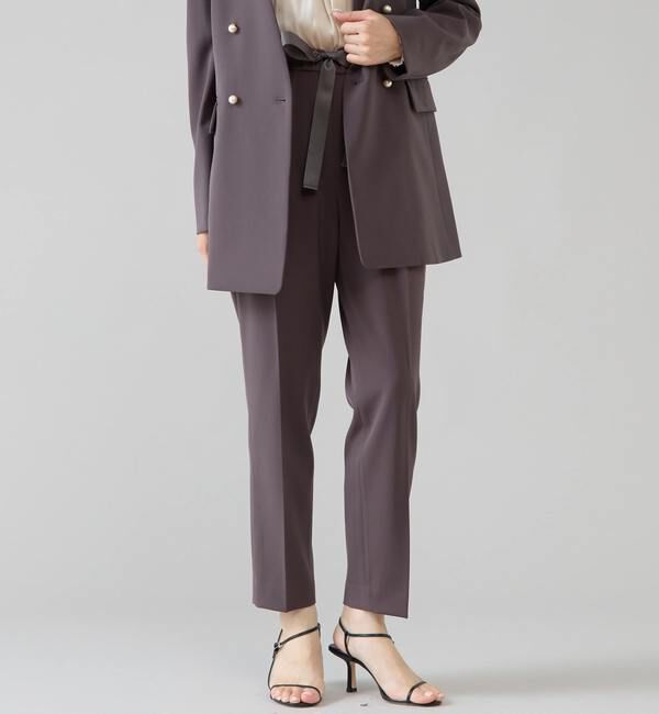 TIARA「《定番》イージータックパンツ」|スラックス|チャコールグレー