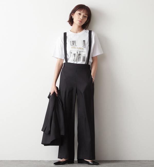 Liesse「サスペンダーゆるパンツ」|その他|ブラック