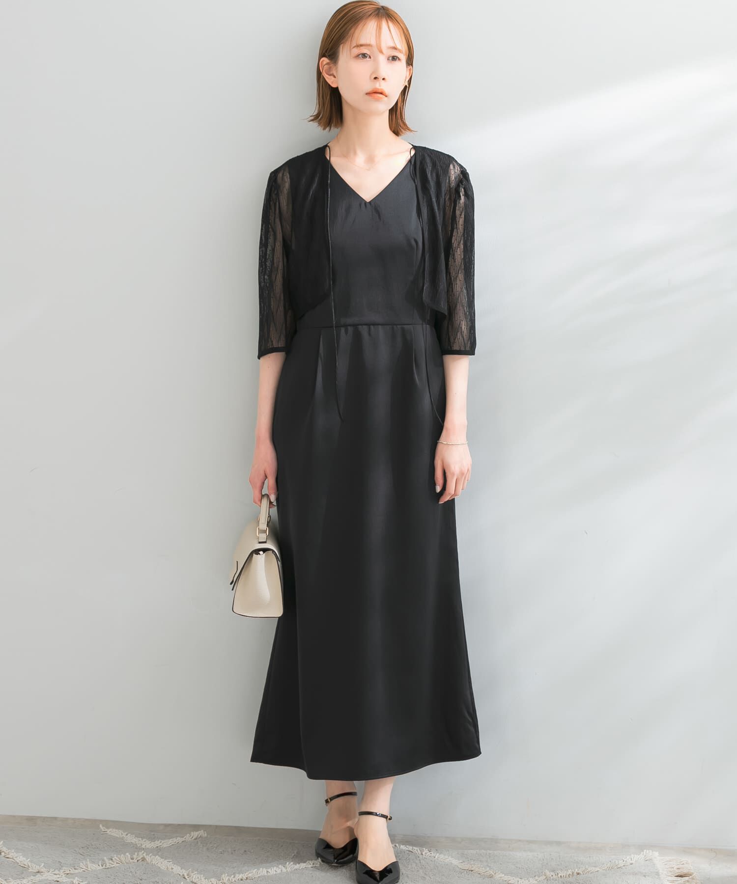 URBAN RESEARCH ROSSO「kaene　ボレロレイヤードドレス」|ワンピース|