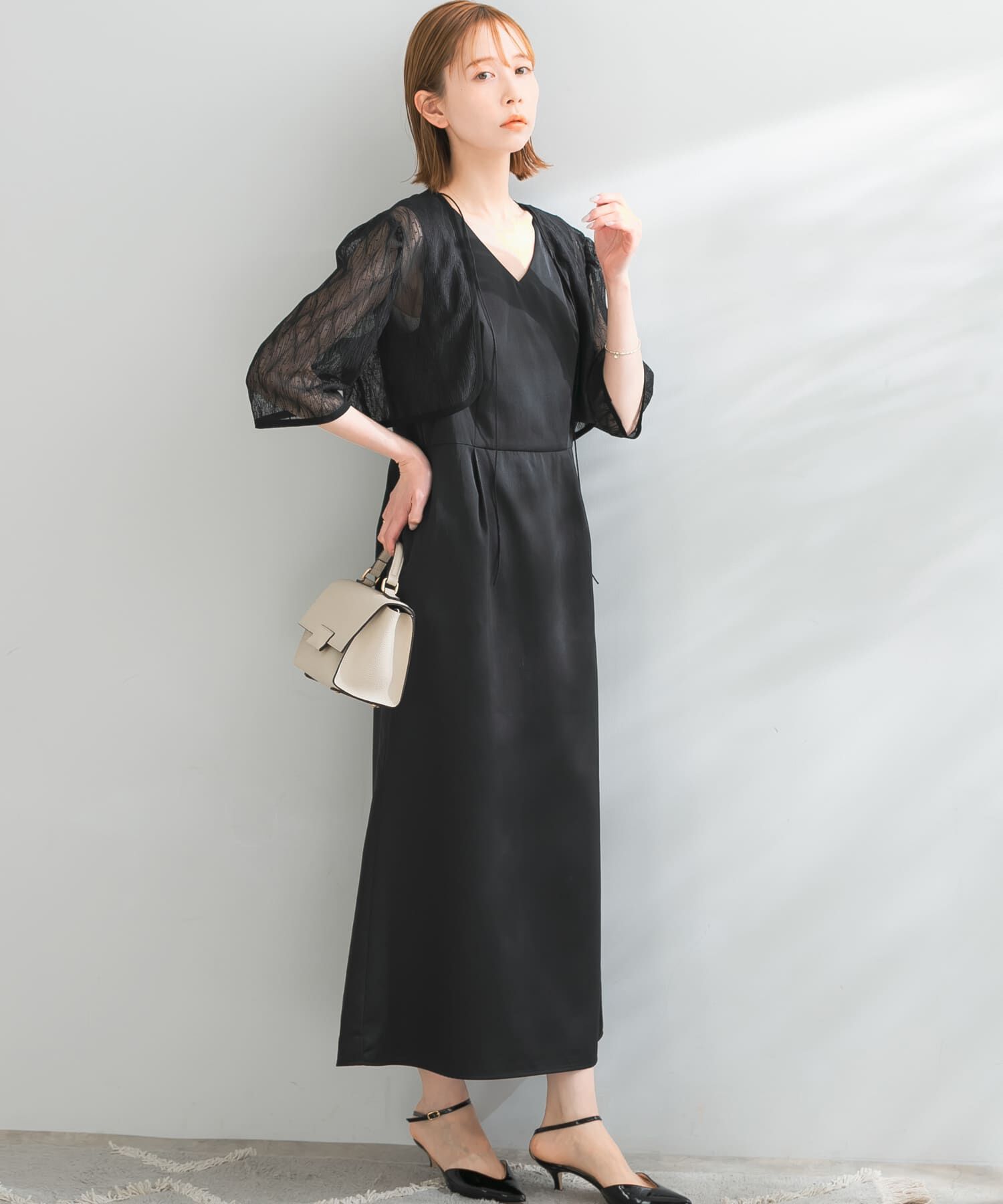 URBAN RESEARCH ROSSO「kaene　ボレロレイヤードドレス」|ワンピース|