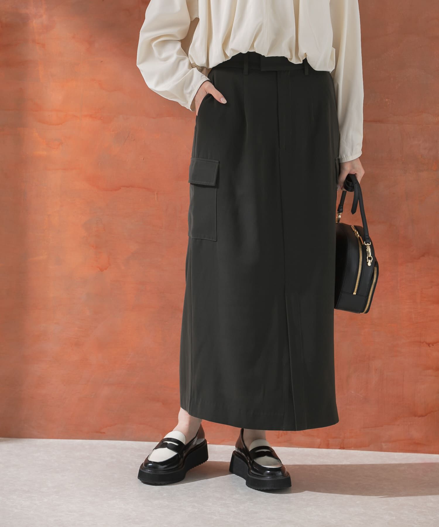 URBAN RESEARCH ROSSO「ストレートカーゴスカート」|スカート|