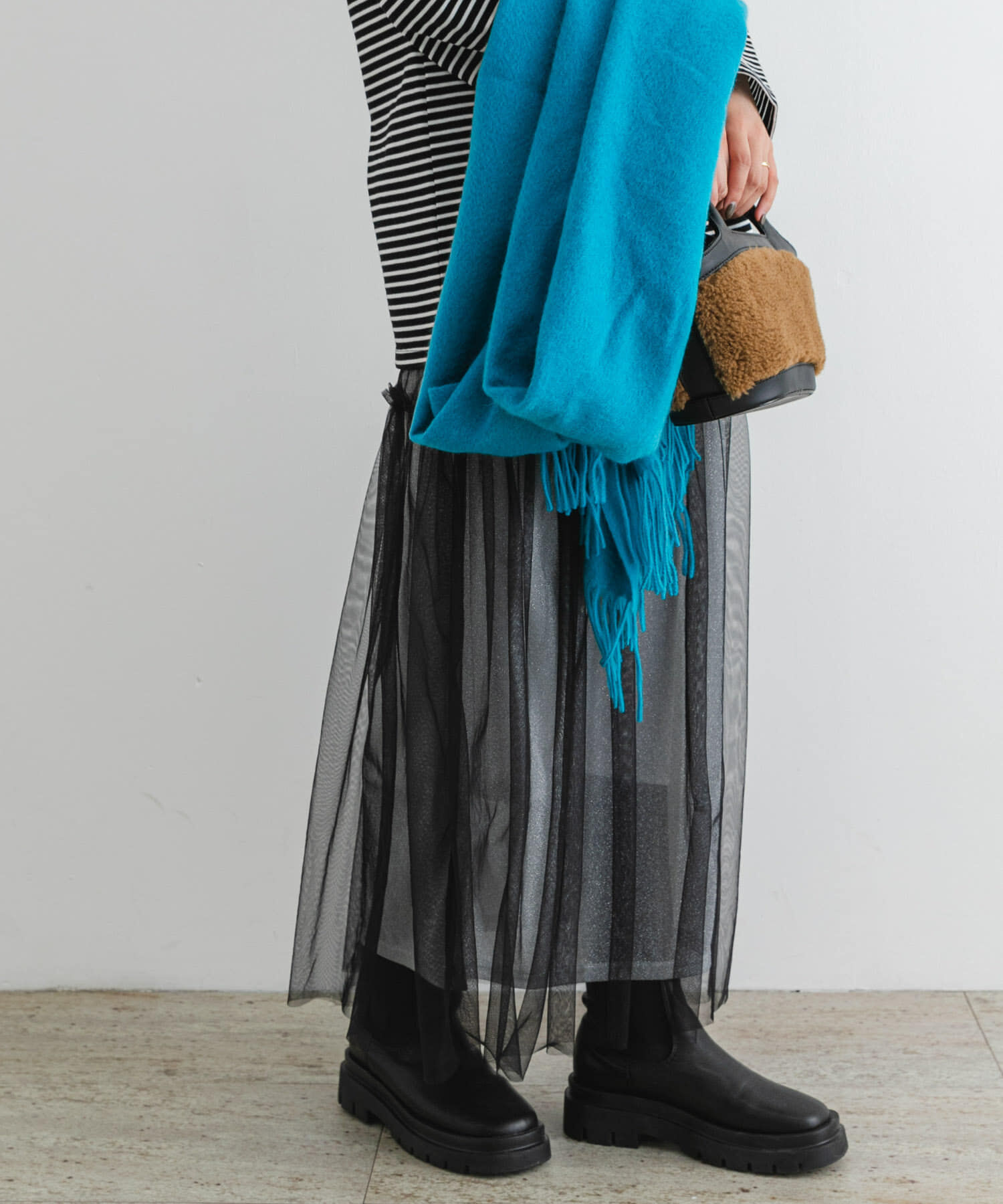 URBAN RESEARCH ROSSO「F by ROSSO　ラメチュールティアードスカート」|スカート|