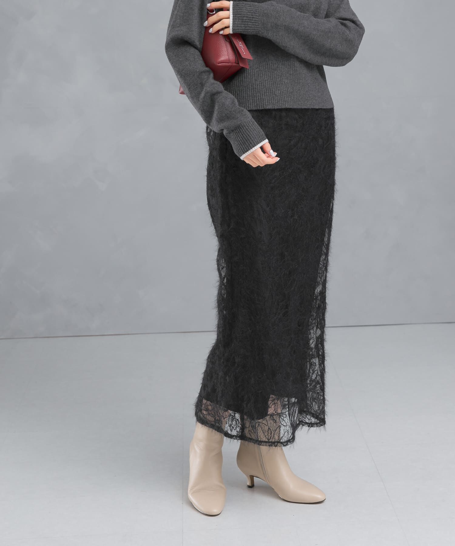 URBAN RESEARCH ROSSO「フラワーチュールシャギースカート」|スカート|