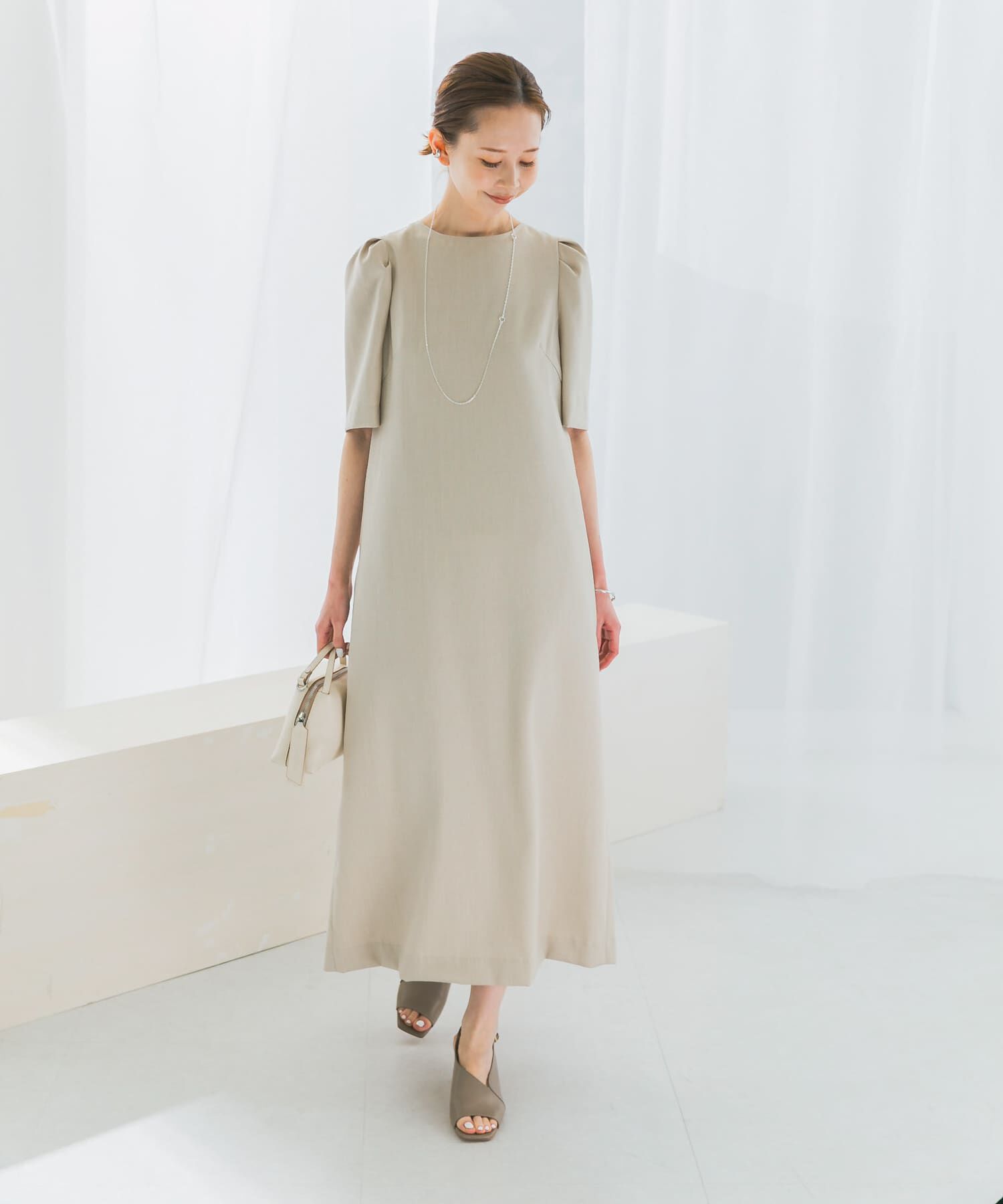 URBAN RESEARCH ROSSO「バックオープンベルトデザインワンピース」|ワンピース|