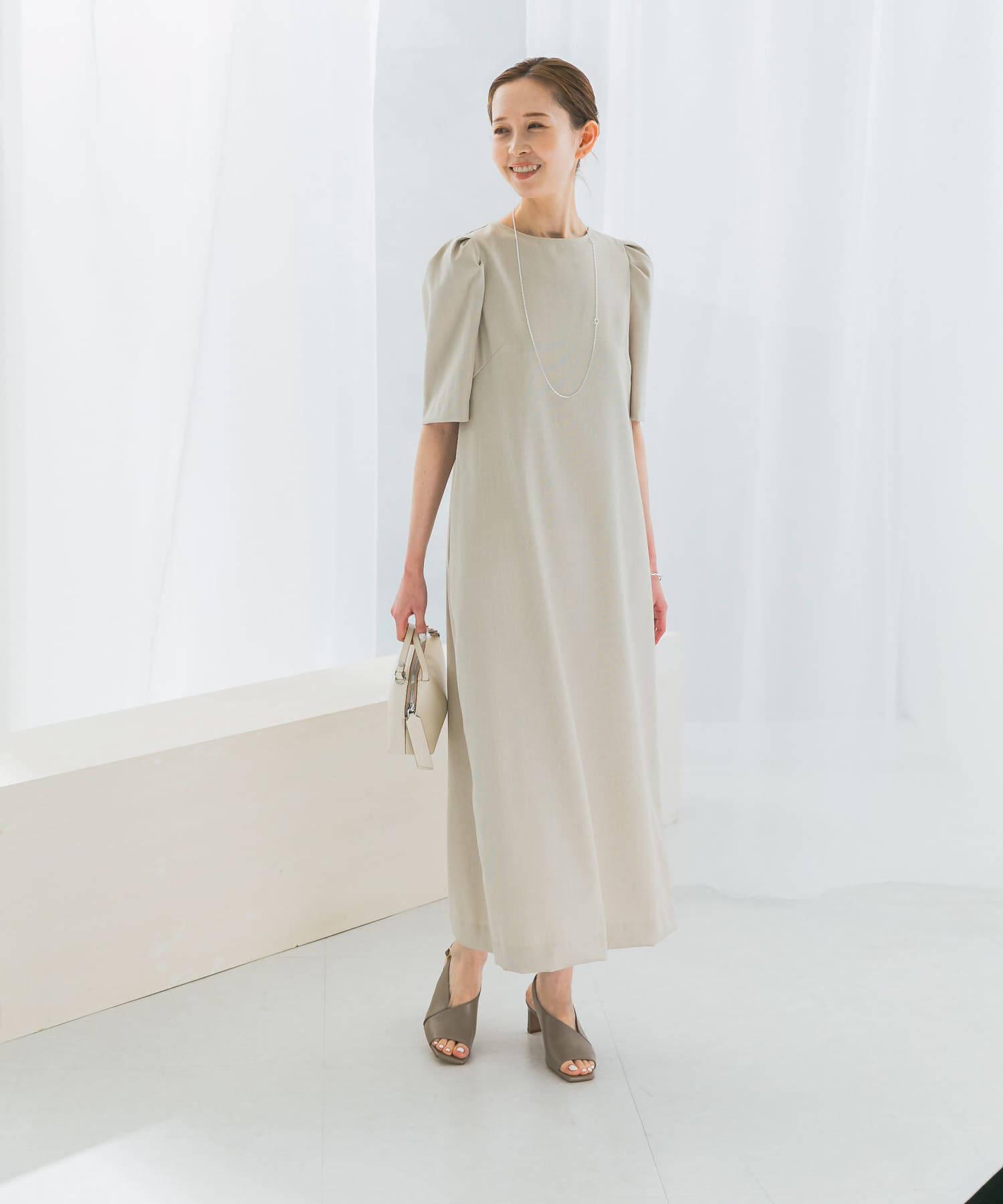 URBAN RESEARCH ROSSO「バックオープンベルトデザインワンピース」|ワンピース|