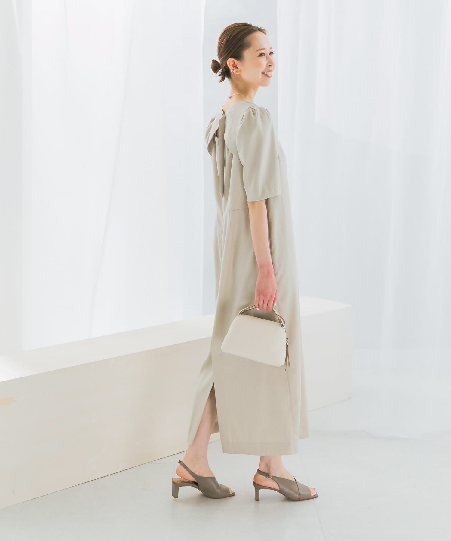 URBAN RESEARCH ROSSO「バックオープンベルトデザインワンピース」|ワンピース|