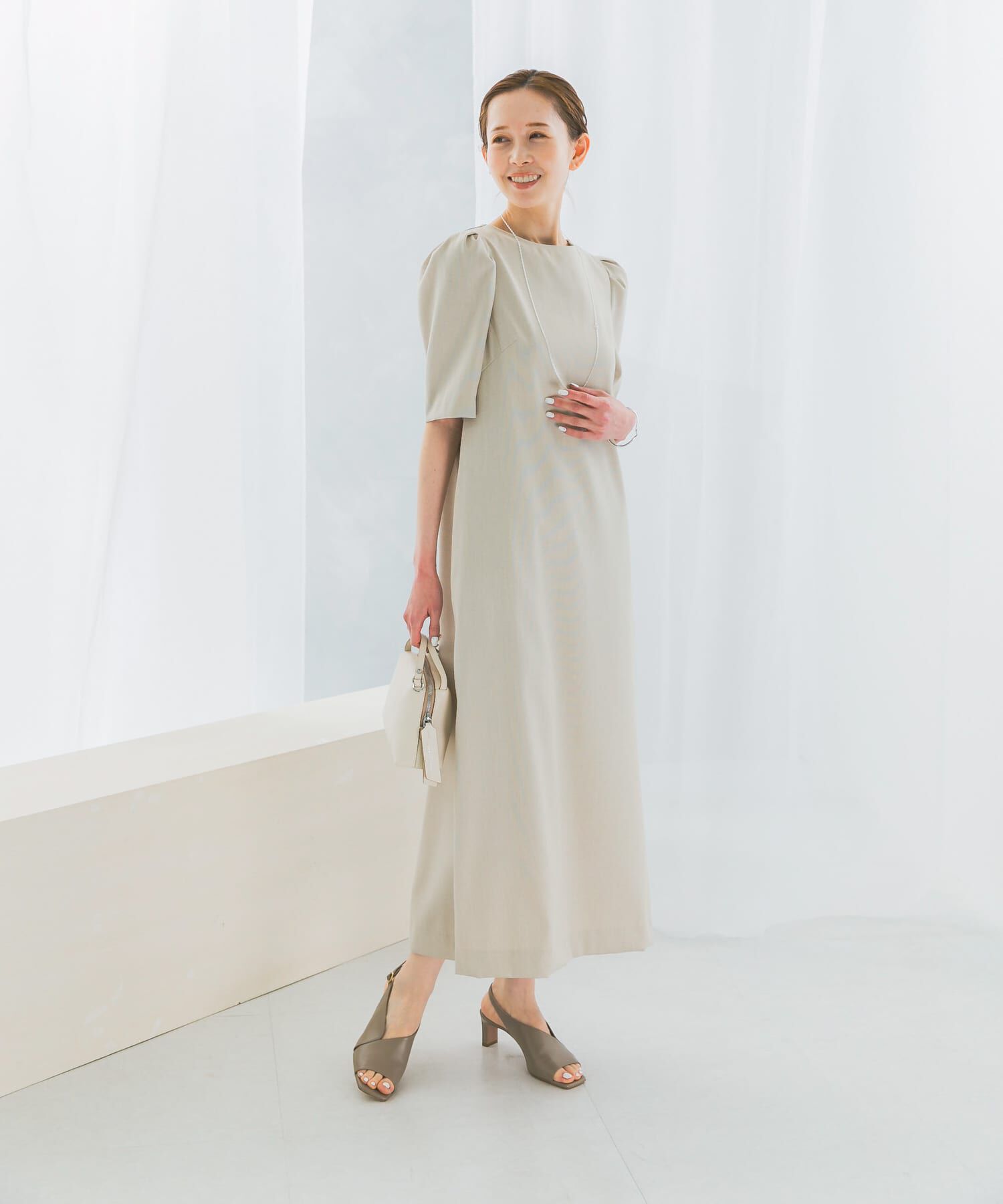 URBAN RESEARCH ROSSO「バックオープンベルトデザインワンピース」|ワンピース|