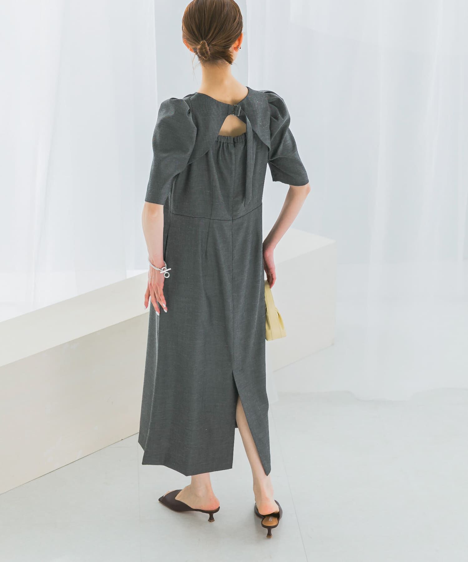 URBAN RESEARCH ROSSO「バックオープンベルトデザインワンピース」|ワンピース|