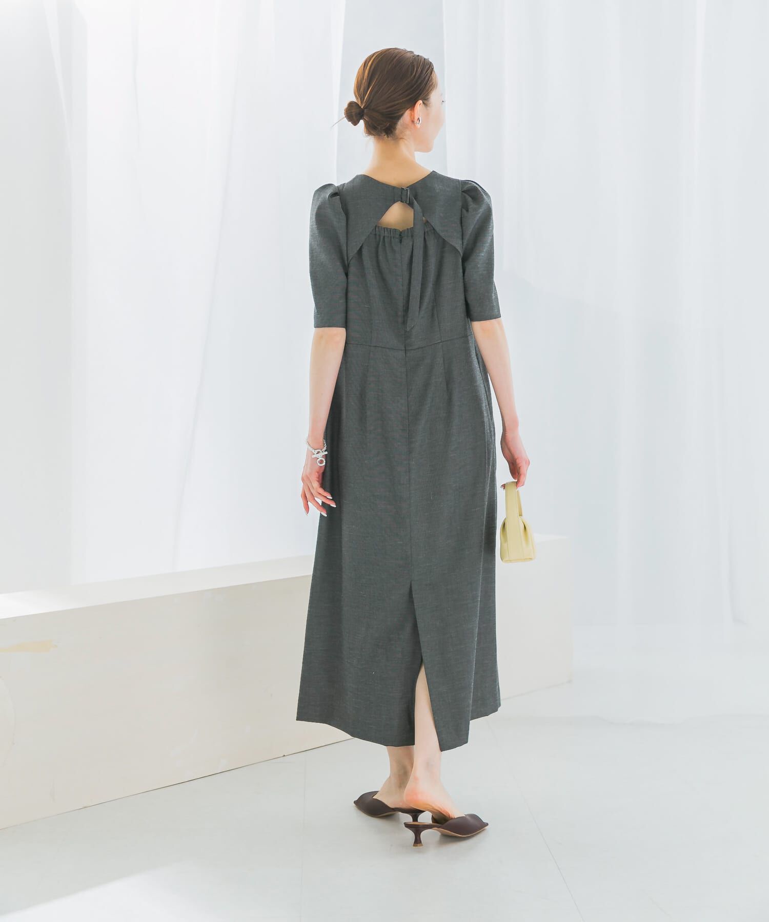 URBAN RESEARCH ROSSO「バックオープンベルトデザインワンピース」|ワンピース|