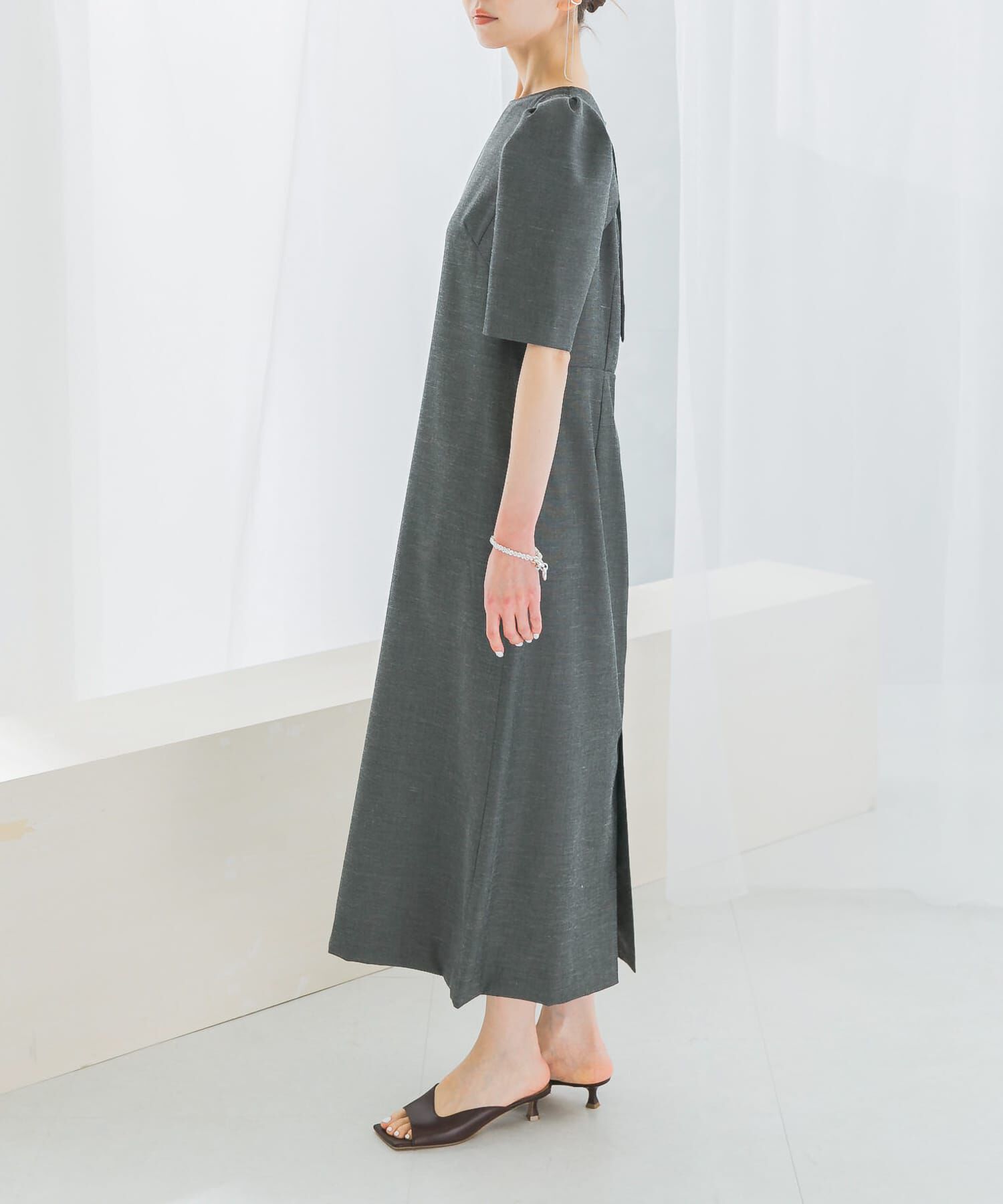 URBAN RESEARCH ROSSO「バックオープンベルトデザインワンピース」|ワンピース|