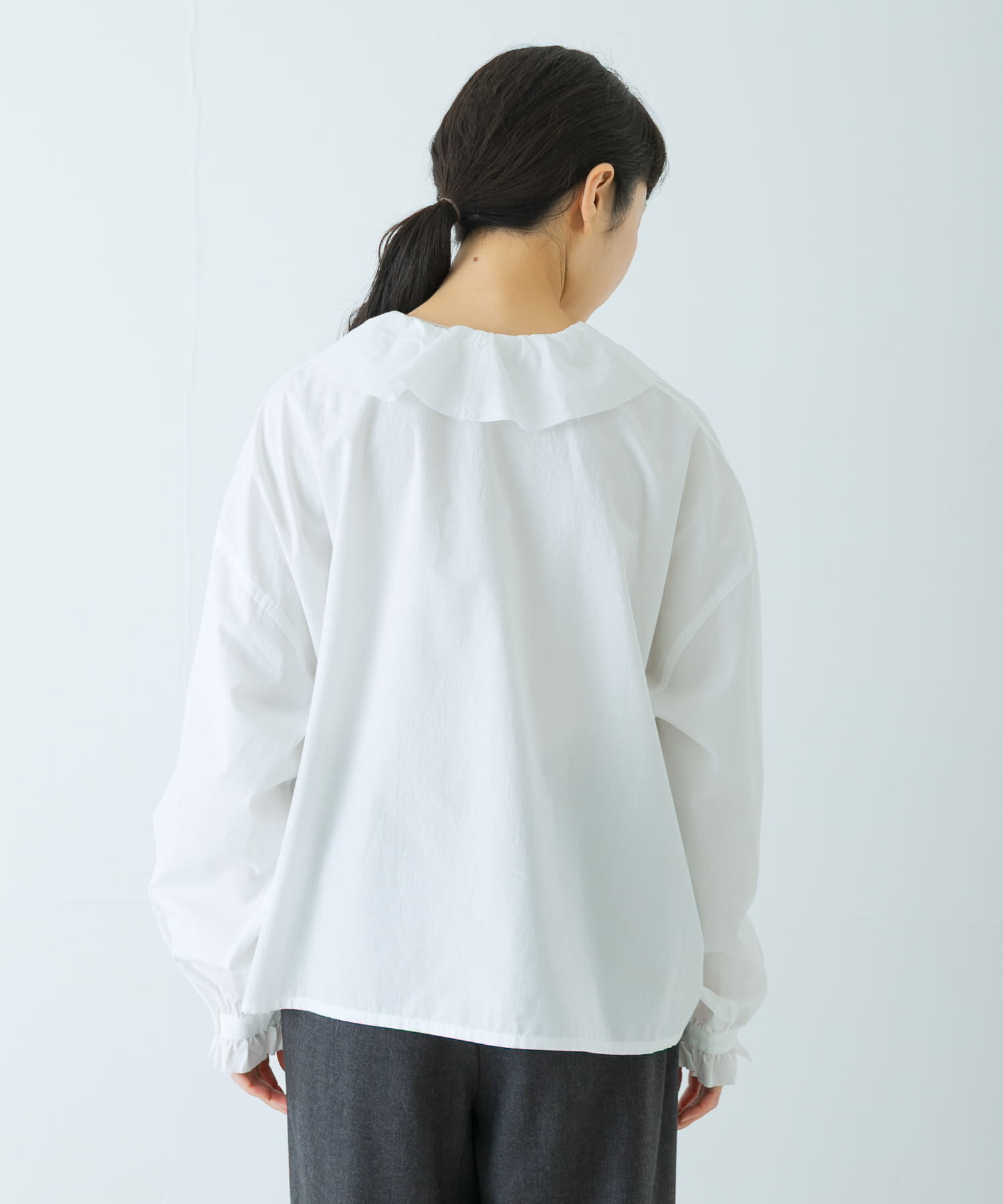 かぐれ「コットンフリルカラーシャツ」|シャツ・ブラウス|