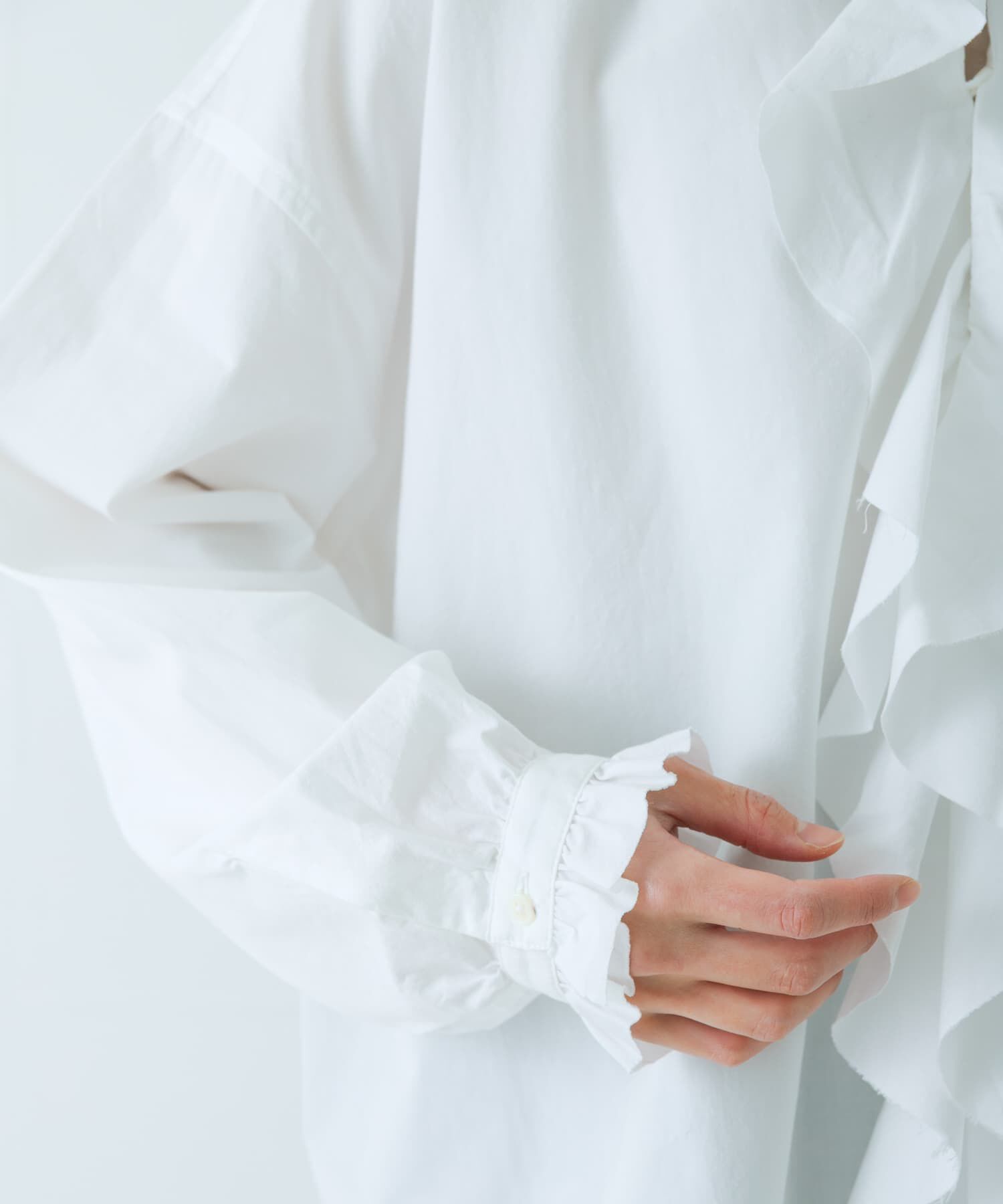 かぐれ「コットンフリルカラーシャツ」|シャツ・ブラウス|