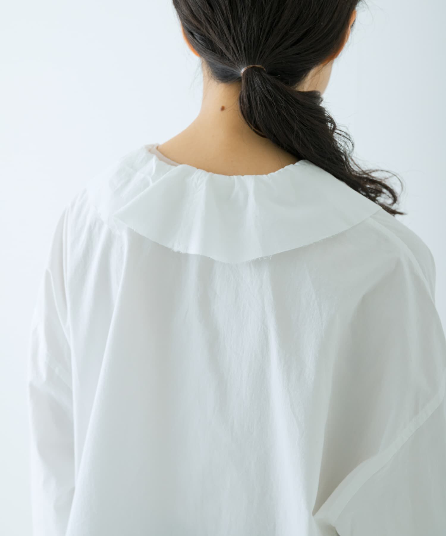 かぐれ「コットンフリルカラーシャツ」|シャツ・ブラウス|