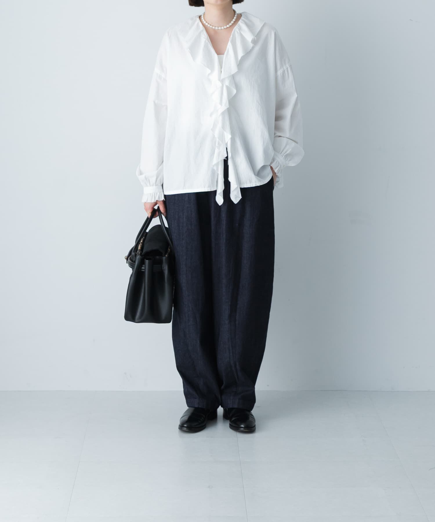 かぐれ「コットンフリルカラーシャツ」|シャツ・ブラウス|