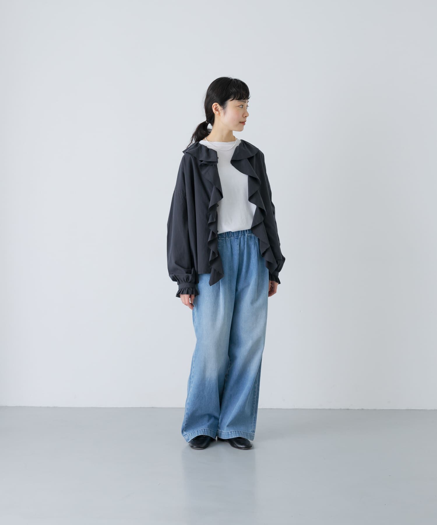 かぐれ「コットンフリルカラーシャツ」|シャツ・ブラウス|