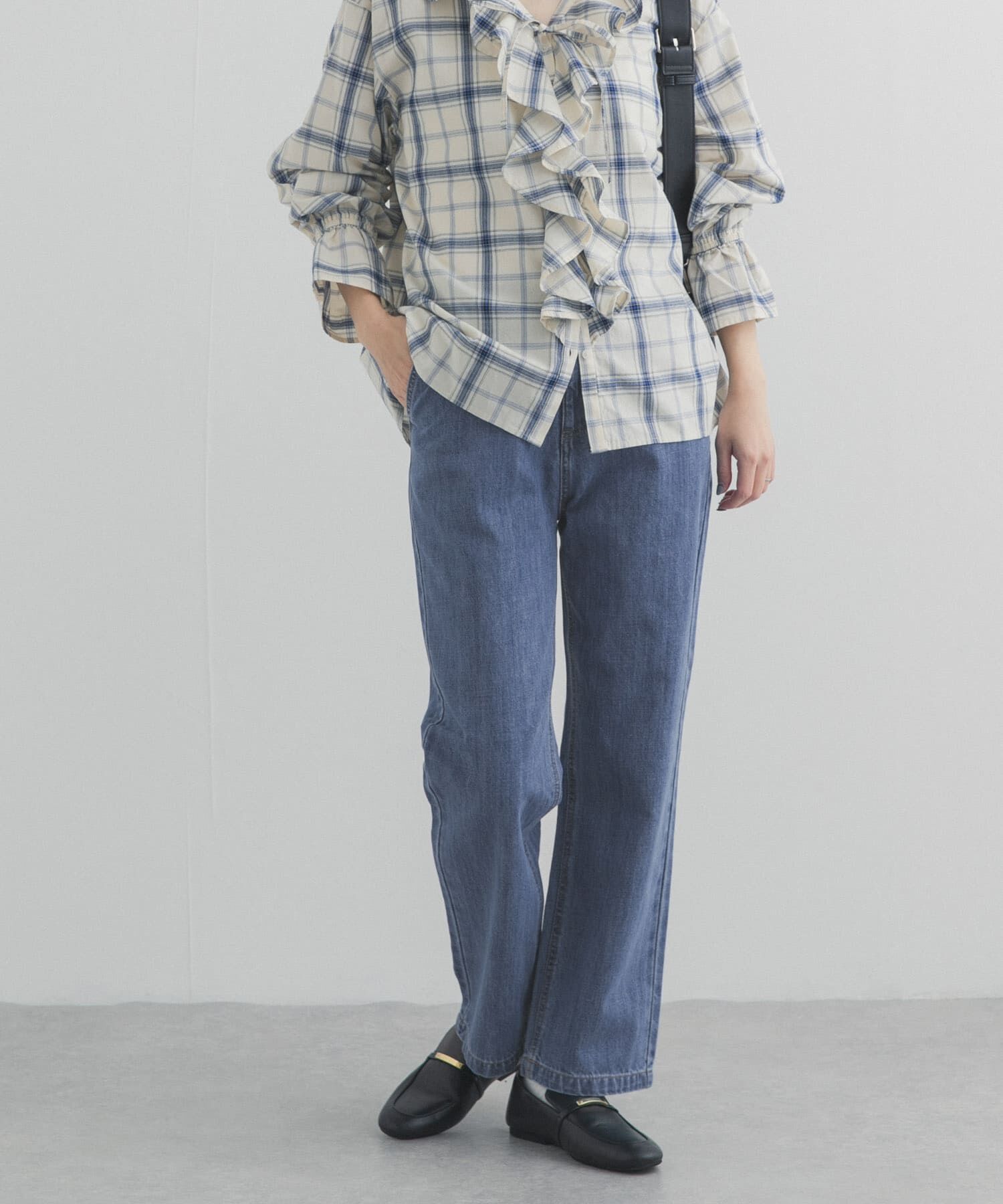 URBAN RESEARCH DOORS「デニムワイドパンツ」|その他|ライトインディゴブル