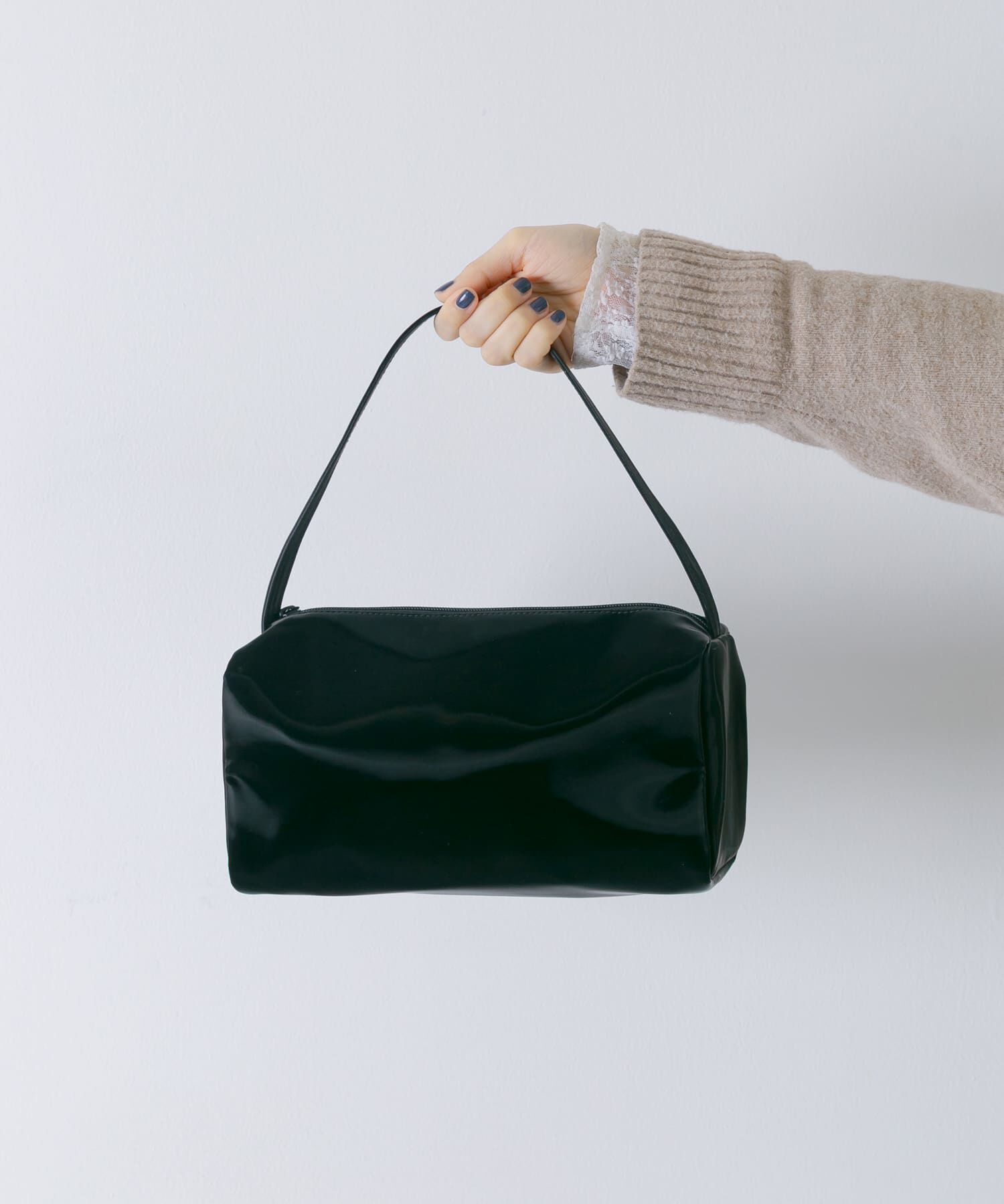 SMELLY「シャイニースクエアバッグ」|トートバッグ|ブラック