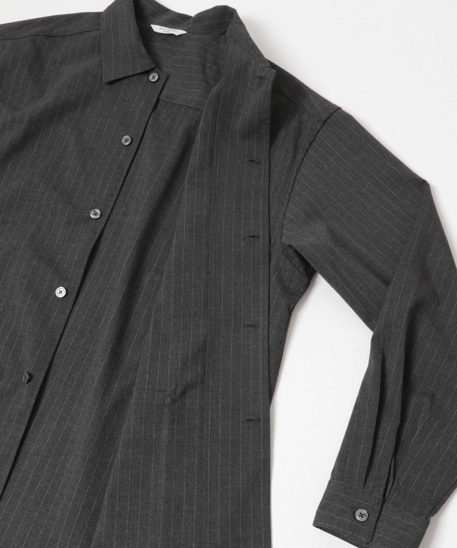 URBAN RESEARCH DOORS「ウールライクシャツジャケット」|ノーカラーコート|