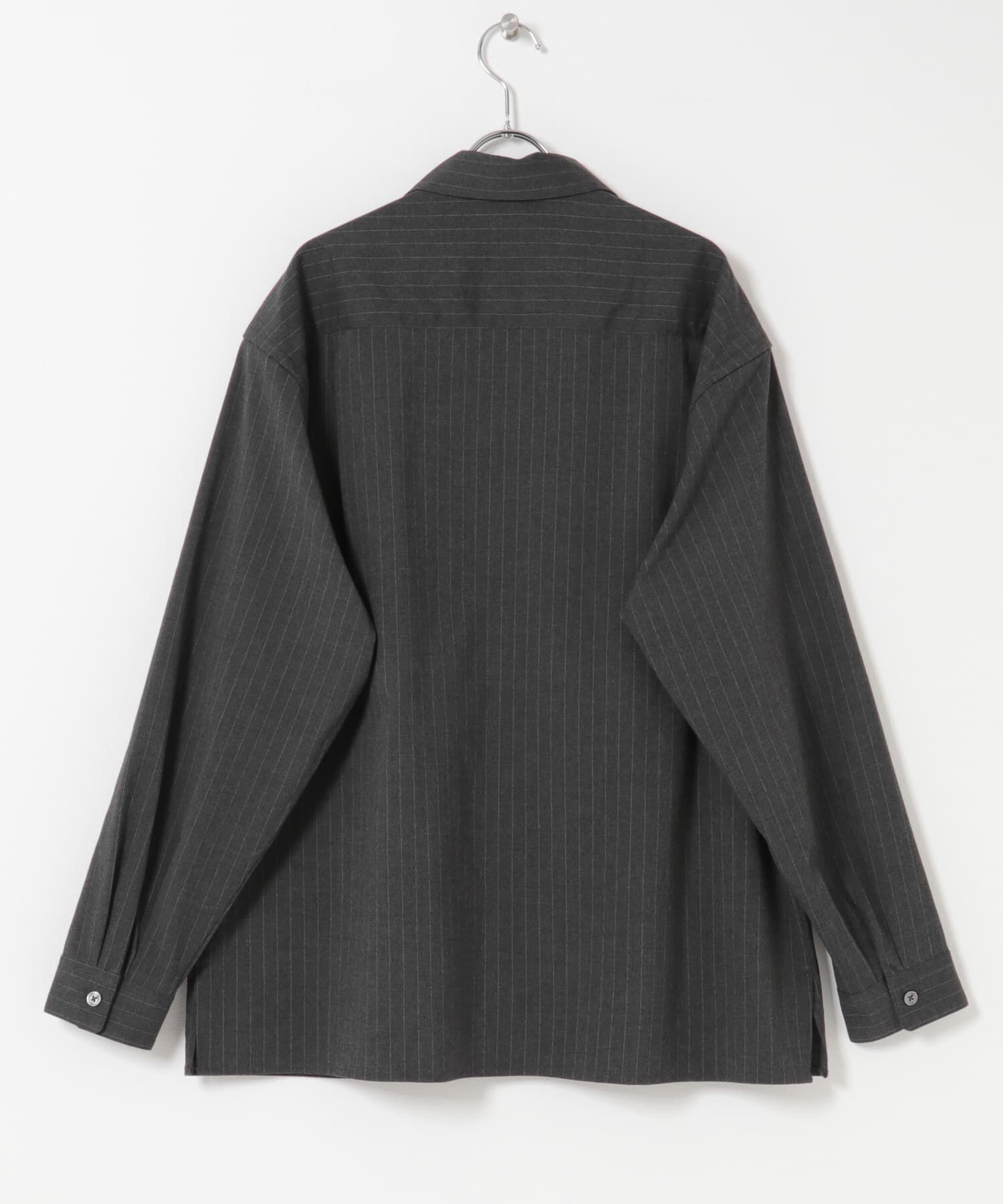 URBAN RESEARCH DOORS「ウールライクシャツジャケット」|ノーカラーコート|