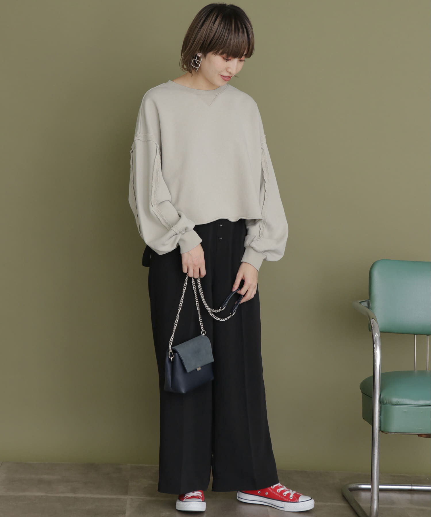  「フロントボタンサスペンダー付きパンツ」|その他|