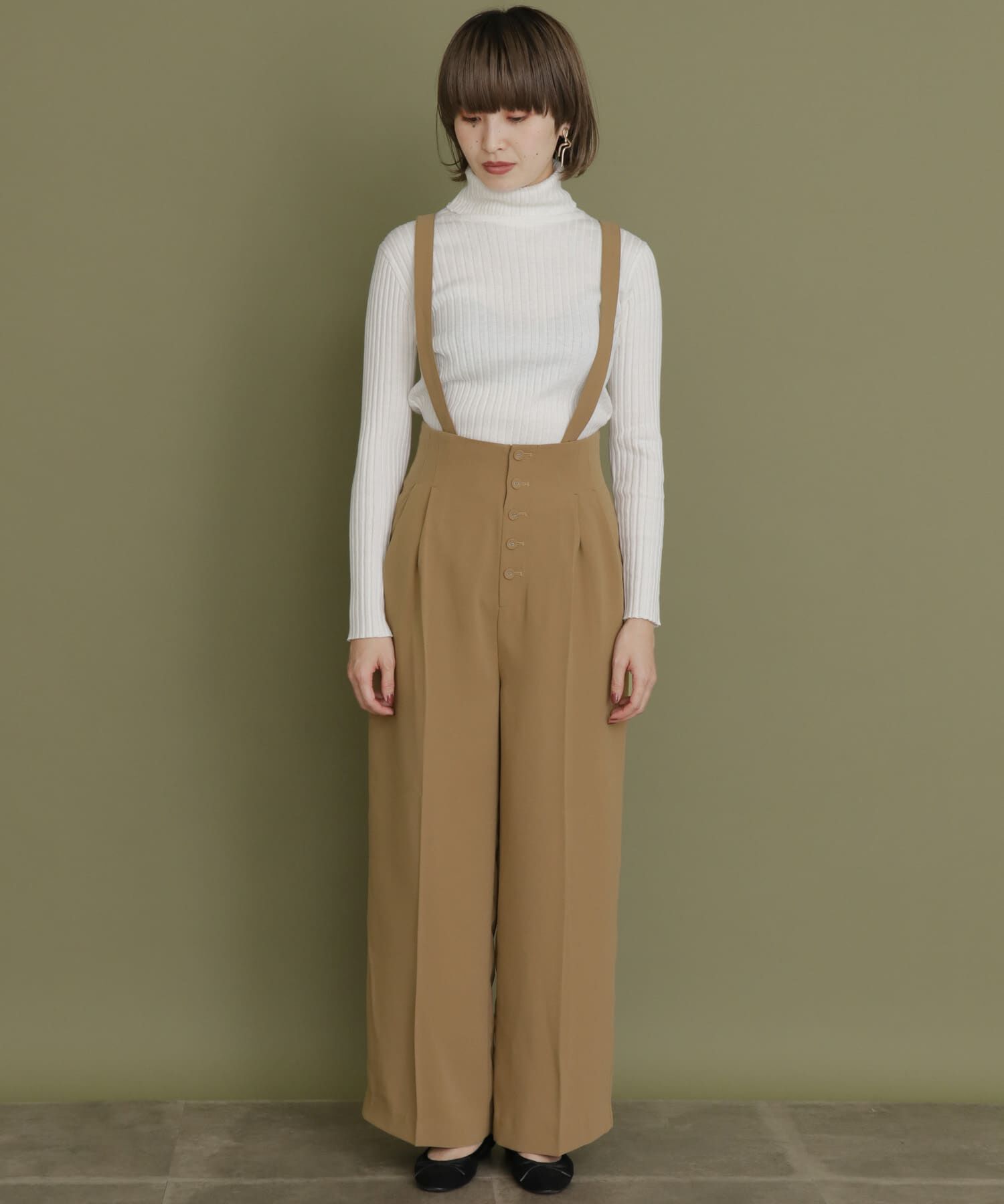  「フロントボタンサスペンダー付きパンツ」|その他|
