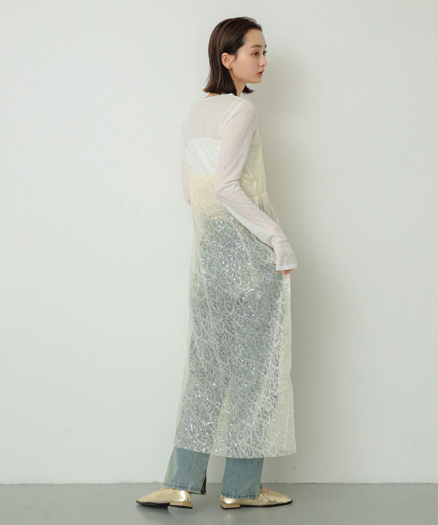 SENSE OF PLACE by URBAN RESEARCH「スパンコールキャミワンピース」|ワンピース|
