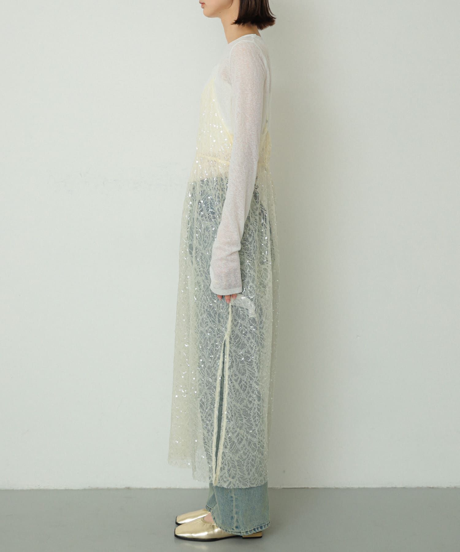 SENSE OF PLACE by URBAN RESEARCH「スパンコールキャミワンピース」|ワンピース|