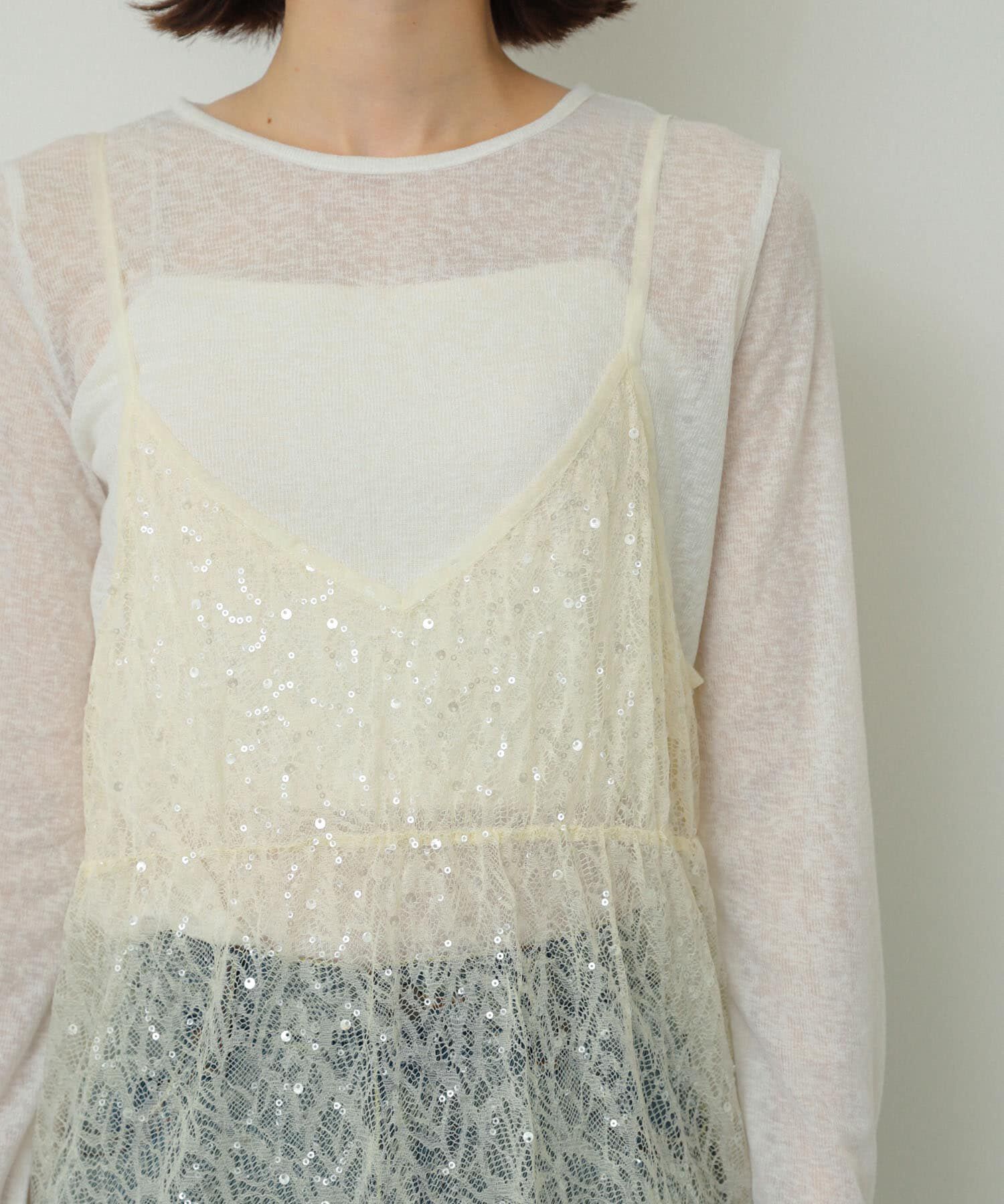 SENSE OF PLACE by URBAN RESEARCH「スパンコールキャミワンピース」|ワンピース|