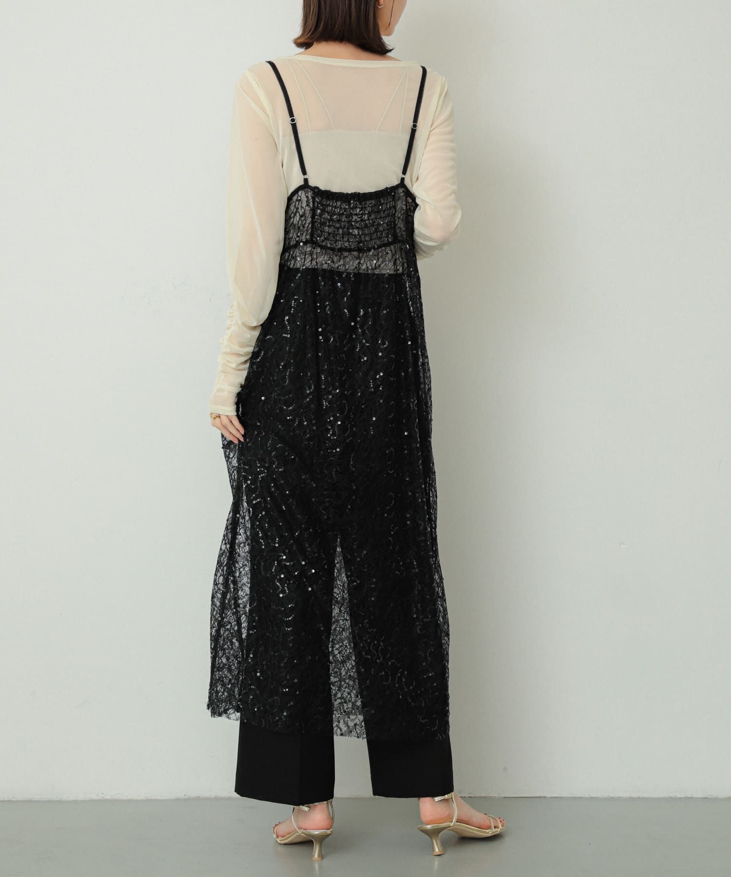 SENSE OF PLACE by URBAN RESEARCH「スパンコールキャミワンピース」|ワンピース|