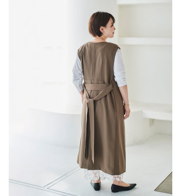 le.coeur blanc「Vカラー2WAYジレジャンスカ」|ジャンパースカート|