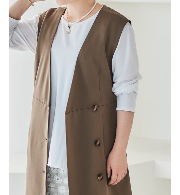 le.coeur blanc「Vカラー2WAYジレジャンスカ」|ジャンパースカート|