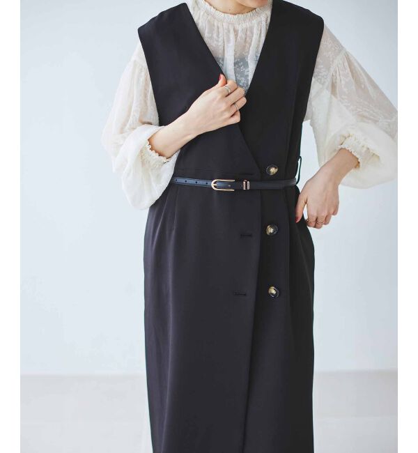 le.coeur blanc「Vカラー2WAYジレジャンスカ」|ジャンパースカート|