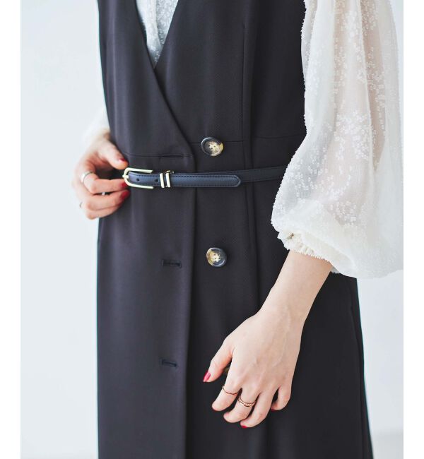 le.coeur blanc「Vカラー2WAYジレジャンスカ」|ジャンパースカート|