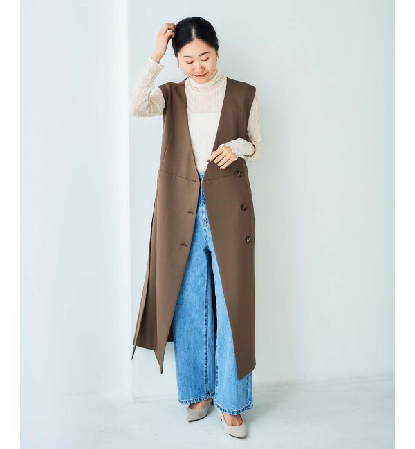 le.coeur blanc「Vカラー2WAYジレジャンスカ」|ジャンパースカート|