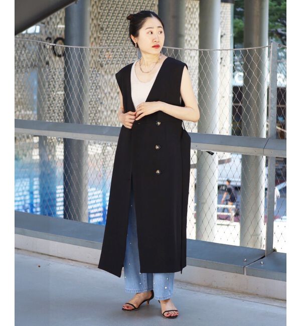 le.coeur blanc「Vカラー2WAYジレジャンスカ」|ジャンパースカート|