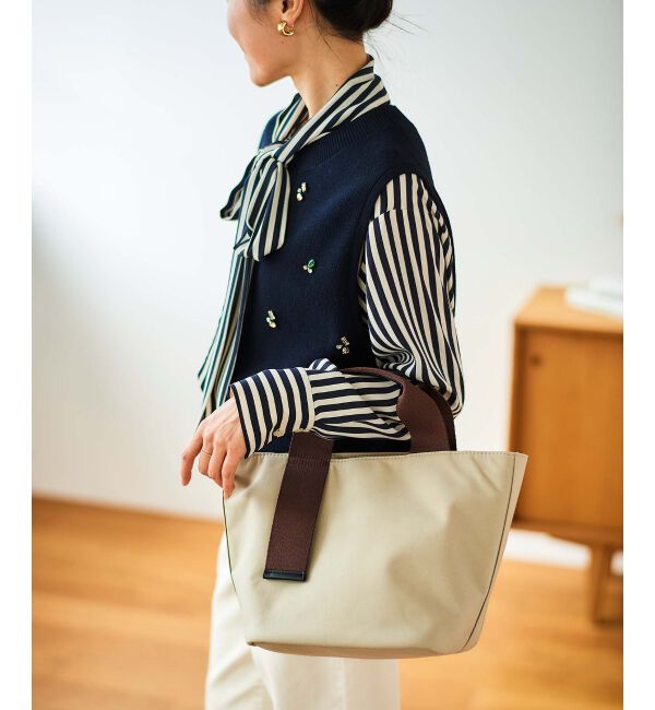 le.coeur blanc「テープハンドルナイロントート」|トートバッグ|ベージュ