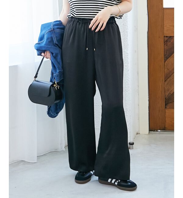  「《手洗い可能》メローウエストサテンイージーパンツ」|その他|