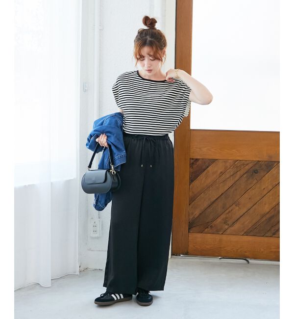  「《手洗い可能》メローウエストサテンイージーパンツ」|その他|