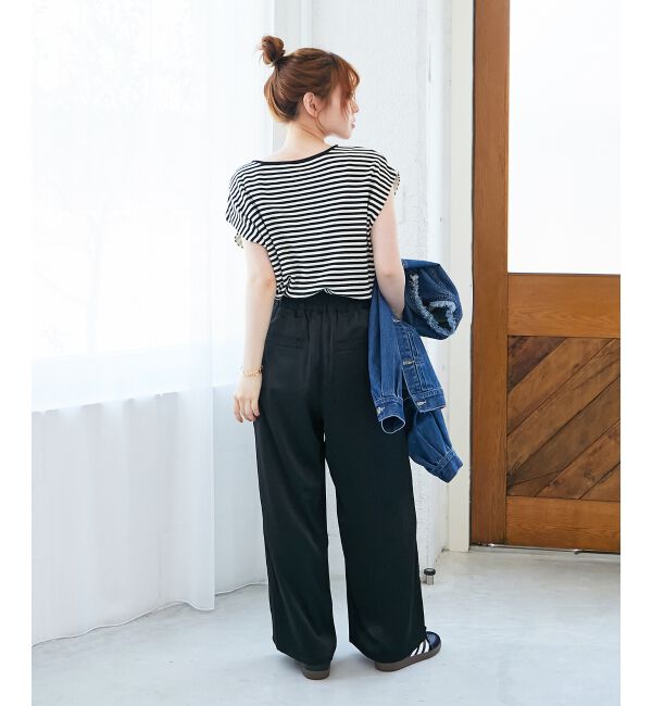  「《手洗い可能》メローウエストサテンイージーパンツ」|その他|