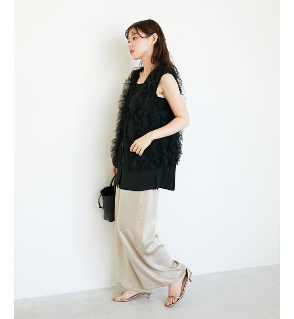  「《手洗い可能》メローウエストサテンイージーパンツ」|その他|