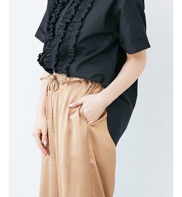  「《手洗い可能》メローウエストサテンイージーパンツ」|その他|