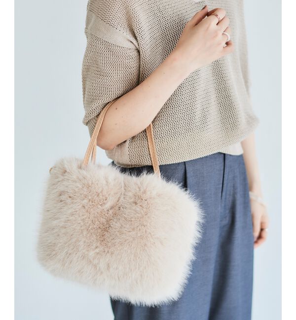  「《ランキング1位》フェイクファー2WAYバッグ」|ハンドバッグ|