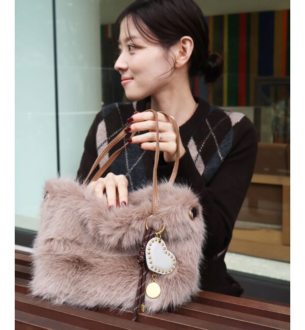  「《ランキング1位》フェイクファー2WAYバッグ」|ハンドバッグ|