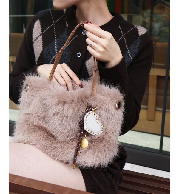  「《ランキング1位》フェイクファー2WAYバッグ」|ハンドバッグ|